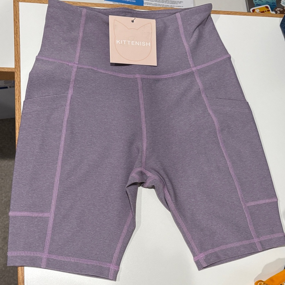 Kittenish Purple Bike Shorts
